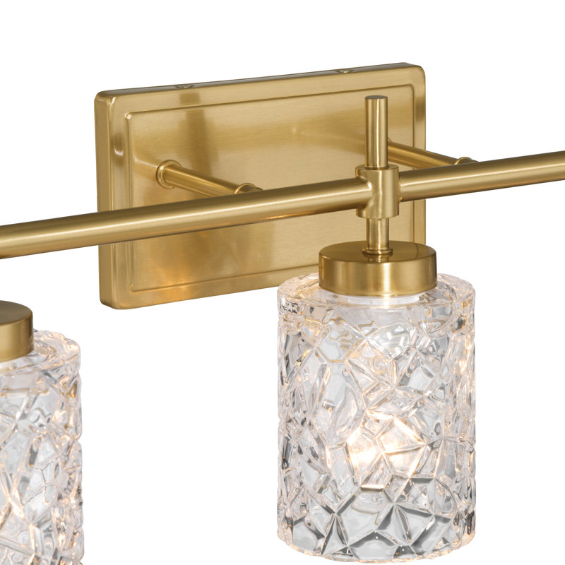 3 - Light Vanity Light, Brass Gold