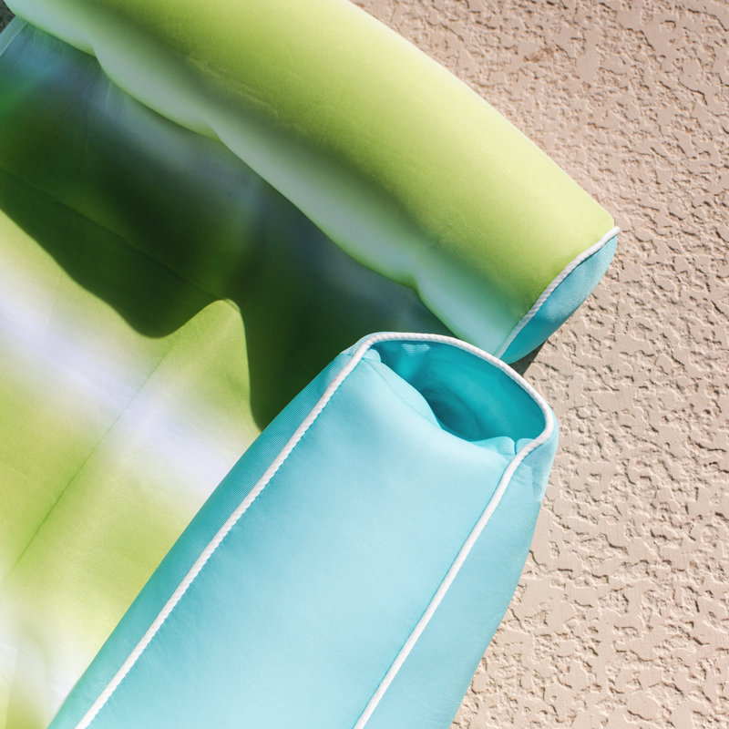 Rolling Wave Lime Quick-Drying Mesh Lazy Lounger with Headrest