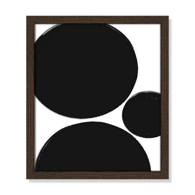 «Line Dessin Collection Bowring Dots» encadré sur papier par Leah Straatsma, H 15 po x l 13 po x P 1,25 po