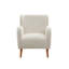 Chaise longue à oreilles Mirod - design élégant, tissu doux, pieds en bois massif, assemblage facile, structure durable