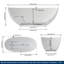 Forma 61'' Freestanding Tub Solid Surface Stone Resin Free Standing Soaking Bathtub-108920054