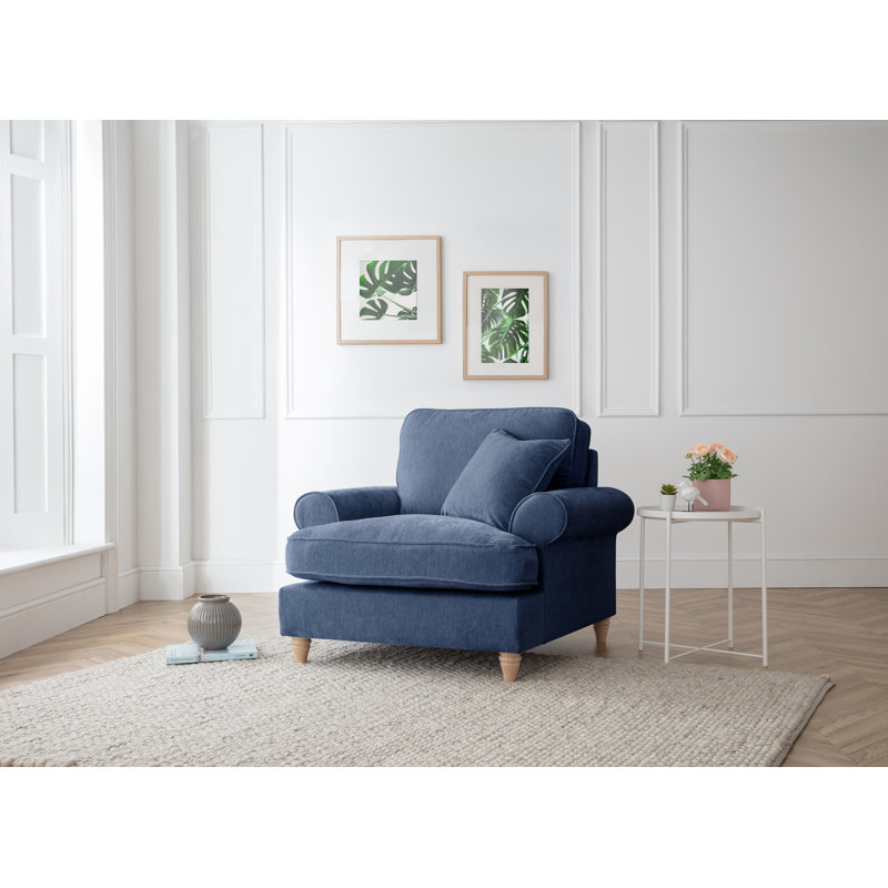 Longfellow Upholstered Armchair, Navy