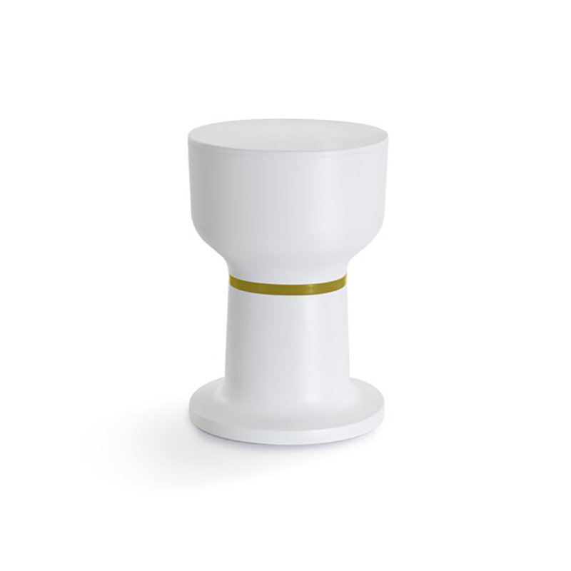 Table de bout Paheko, Blanc, Jaune / blanc