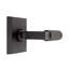 Bravura 846-7 Knurled Privacy Lever on Square Contemporary  Rose in Matte Black