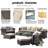 Wicker 8 - Person Modular Patio Conversation Set with Cushions-138858512