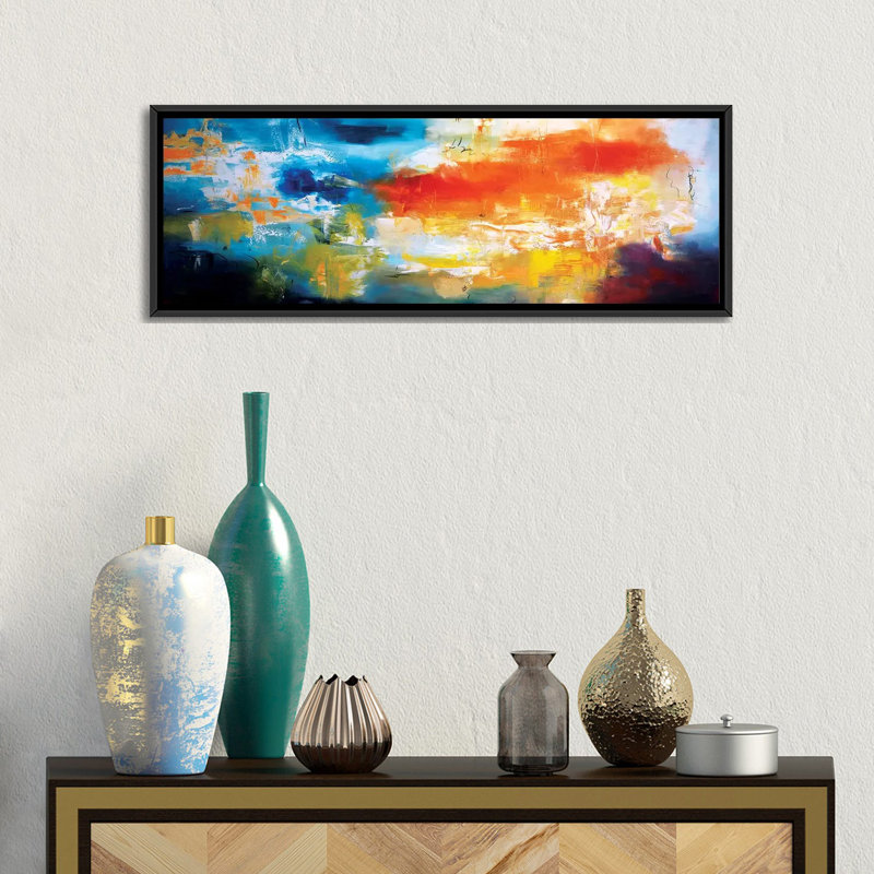Dualité, reproduction d'art sur toile tendue, H 12 po x l 36 po x P 1,5 po, Toile avec cadre noir