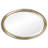 Traditional Oval Wood Framed Gold Accent Mirror