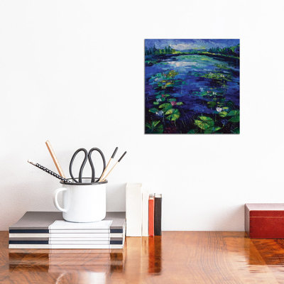 Water Lilies Magic by Mona Edulesco - Wrapped Canvas Painting