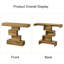 Console 42,5 po, table d'appoint en bois avec base géométrique-1131960046