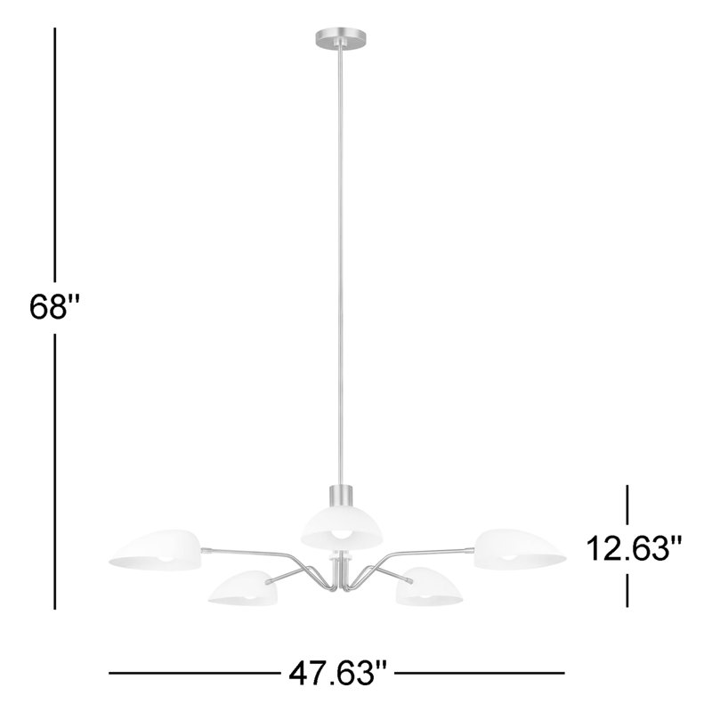 Adarna 5-Light Chandelier, Midnight Black