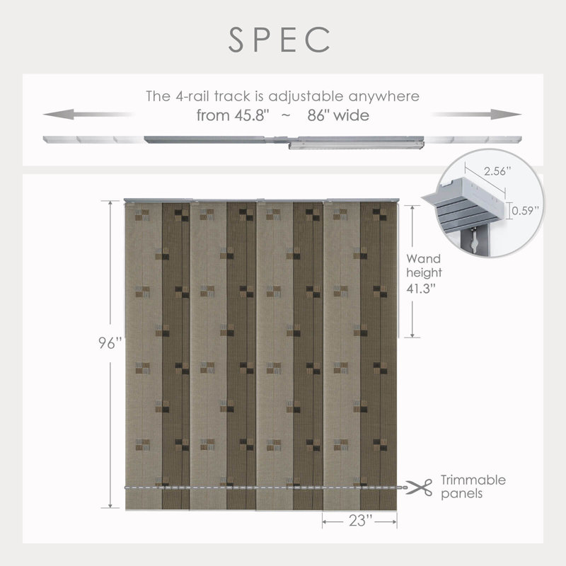 Sharmaine Elements Weave Semi-Sheer Vertical Blind, Winter