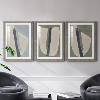 " Paper Slice II " 3 - Pieces Painting Print
