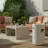 Qeven Modern 26" Cylindrical Propane Fire Pit with 40,000 BTU Concrete Build and Hidden Tank Storage-126227826