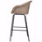 Set Of 2 Outdoor Patio Barstool, Metal PE Wicker Light Brown-702836036