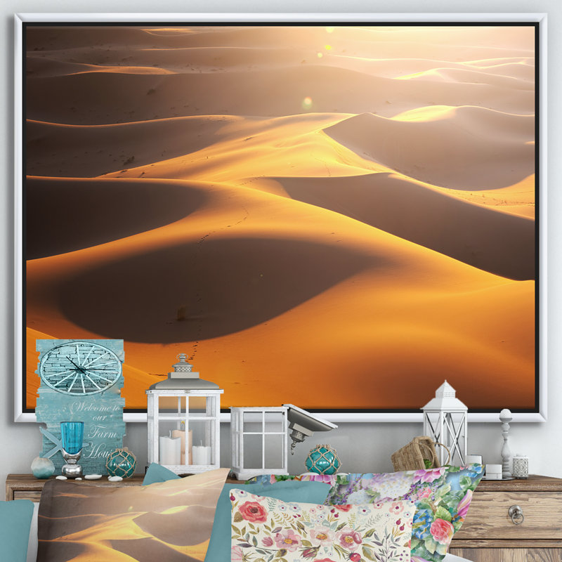 Desert Mountain Hills - reproduction de photo sur toile, H 12 po x l 20 po x p 1 po, Toile blanche encadrée