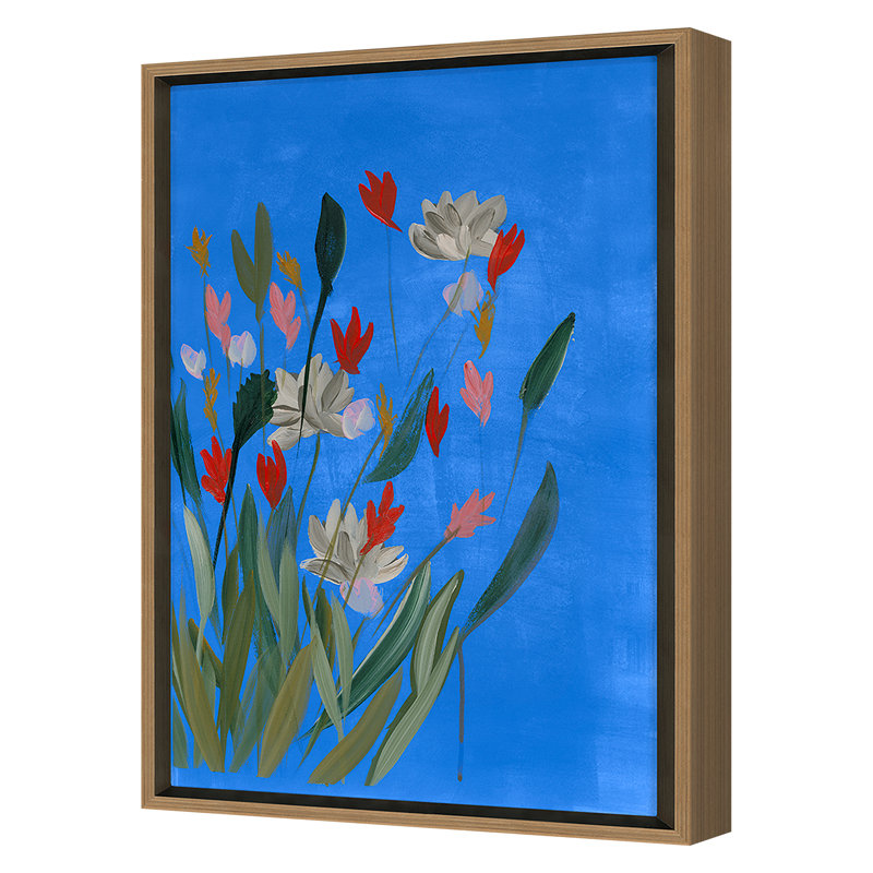 Meadow 4 Print by Jo Stearns, 24" H x 17" W x 1.75" D, Gold
