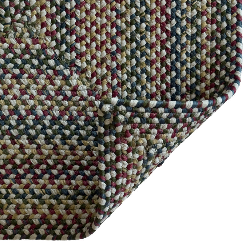 Tapis d'intérieur réversible tressé Maplewood, Fumée multicolore, Tapis de couloir 2 pi x 8 pi