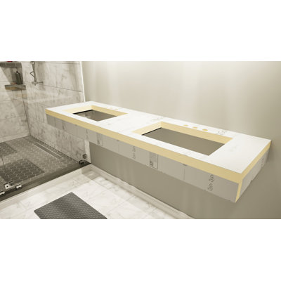 36 po x 21 po x 4 po L'ensemble de coiffeuse flottante Free Original avec GoBoard® - support de coiffeuse Original®