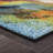 Kayaan Abstract Crimson/Aqua Area Rug-19193377