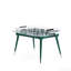 Table de soccer haut de gamme en bois de noyer vert minimaliste