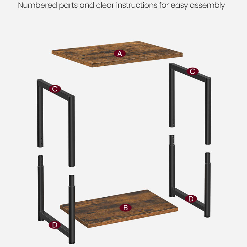 Side Table, Brown, Brown/Black