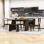 Ensemble de table de salle à manger 6 pièces avec chaises à dossier en rotin et banc - Table ovale en bois massif, 6 places-118499418-118499417