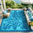 Reversible Waterproof Plastic Straw Outdoor Area Rug for Patio, Camping, Beach,RV & Pool Deck-330866299-330866297