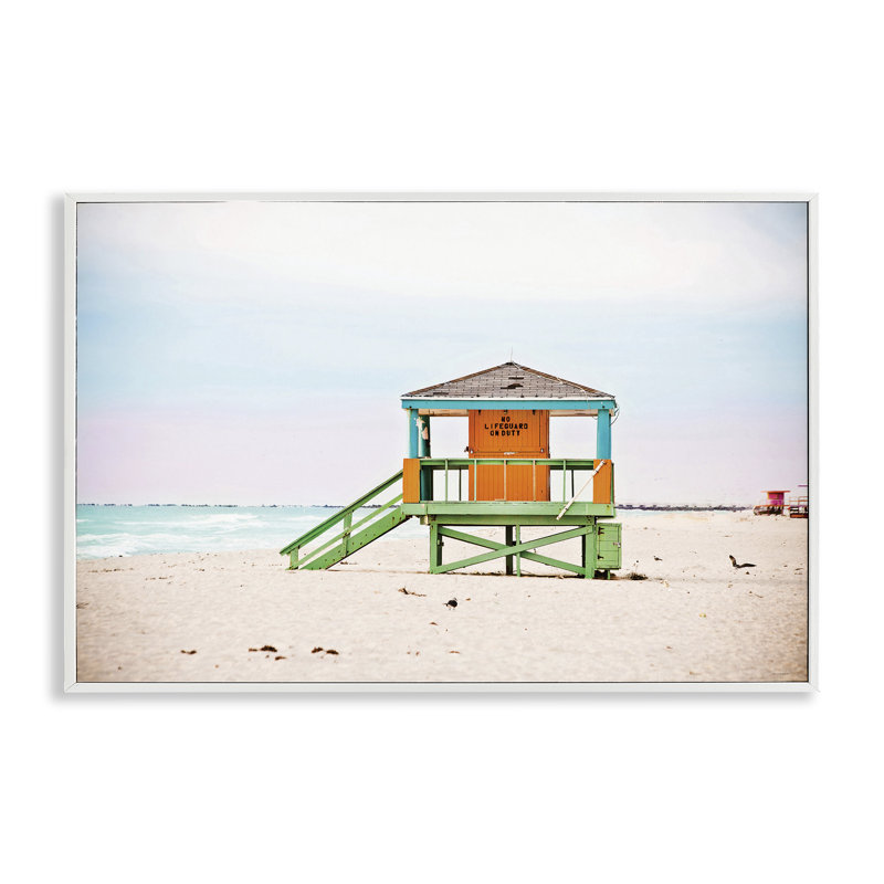 No No Lifeguard On Duty, giclée encadrée, design par Seven Trees Design, H 16 po x l 24 po