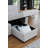 Jardin 84"W Light Gray Linen Reversible Sleeper Sectional Sofa With Storage Chaise-1549050785