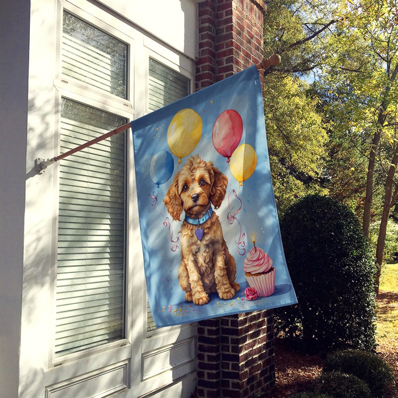 Drapeau «Happy Birthday House», Cockapoo