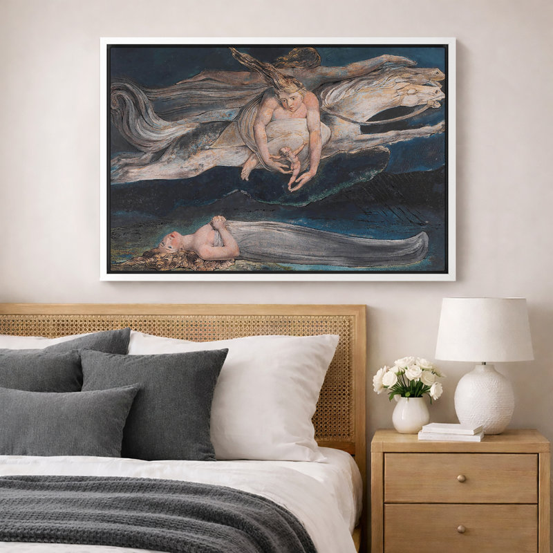 «Visionary Mythological Angel», reproduction d'art sur toile encadrée, impression sur toile, H 16 po x l 24 po