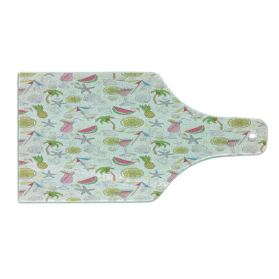 East Urban Home Glass Summer Cutting Board