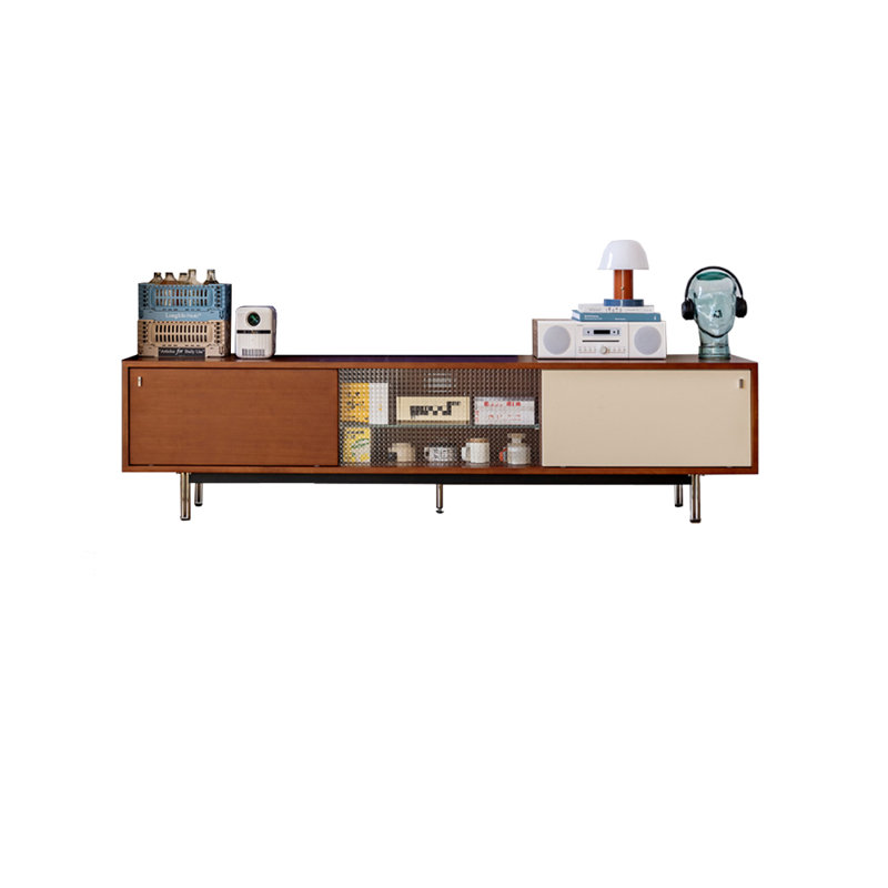 Meuble télé avec portes coulissantes Boxwood, H 19,68 po x L 70,86 po x l 15,75 po