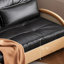 Coussin convertible 59,06 po en cuir véritable noir-129692261