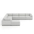 8-Piece Minimalist Modern Soft-Upholstered Sectional With Ottoman