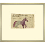 Mennonite Drawing, Purple Horse Giclee Print by Soicher Marin Archives