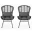 Mobilier d'extérieur gris avec structure en fer et coussins de chaise rembourrés et rembourrés