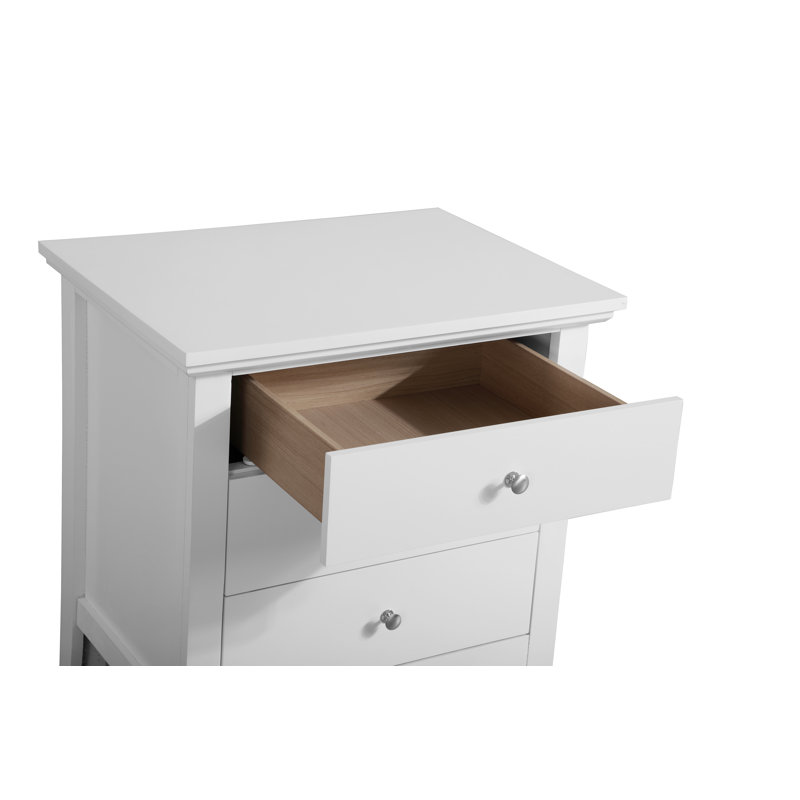 Hammond 3-Drawer White Wood Nightstand