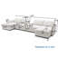 Canapé modulaire en forme de U de 140 po, canapé modulaire modulaire, canapé 6 places avec repose-pieds mobile, siège profond et dossier réglable. Canapé pour salon, chenille, blanc