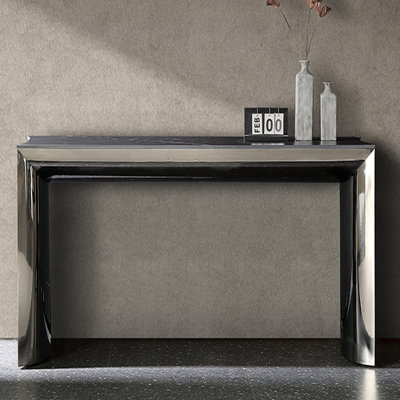 Modern simple sintered stone porch table