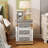 3-Drawer Mirrored Nightstand Bedside Table Glass Accent End Table Silver
