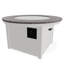 42" Round Rustic Polymer Fire Table with Propane Shelf-327903688