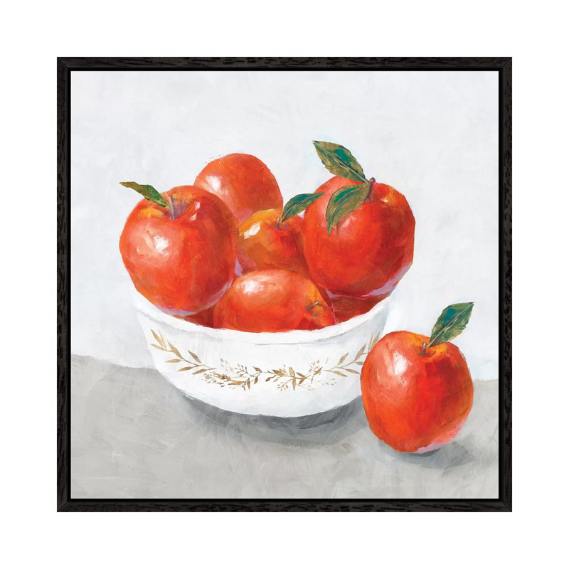 Apples by Isabelle Z - Print on Canvas, 93.98 cm H x 93.98 cm W, Black Framed