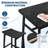 Industrial Dining Table Set, with 4 Stools-877927268