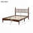 Wood Platform Bed with Gourd Shaped Headboard-190179503-190179500