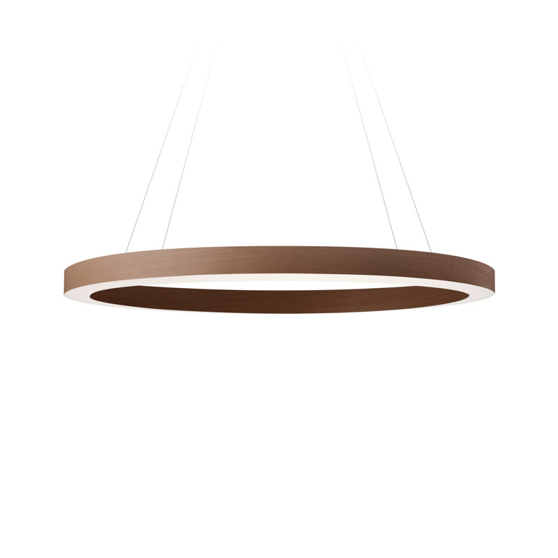 Oh! Line 1 - Light LED Pendant, 2" H x 31.5" W x 31.5" D, Natural Cherry
