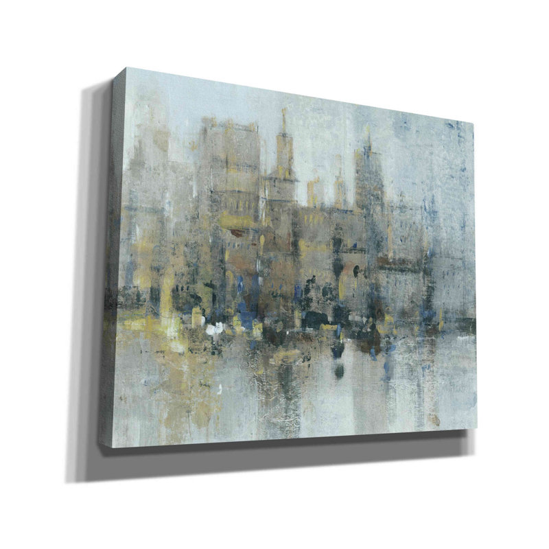 «City Proper II» par Tim O'toole, art mural sur toile, H 20 po x l 24 po x P 0,75 po