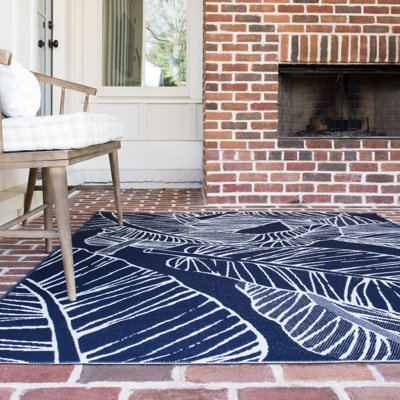 Bay Isle Home Delaney Navy Blue Indoor/Outdoor Rug & Reviews | Wayfair