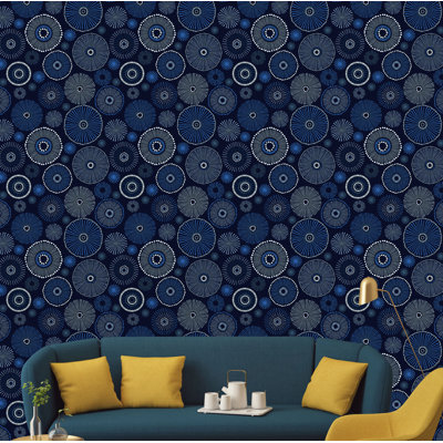Indigo Winter Background Peel And Stick Wallpaper