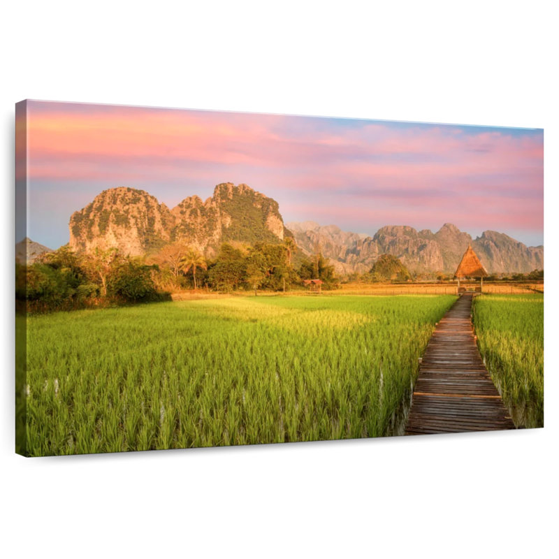 Lever de soleil Alvord Vang vieng, H 8 po x l 12 po